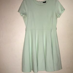 Teal H&M skater skirt dress with belt loops